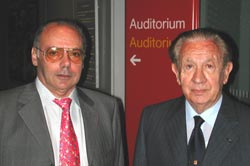 Juan Antonio Samaranch and Jos&eacute; Damiani