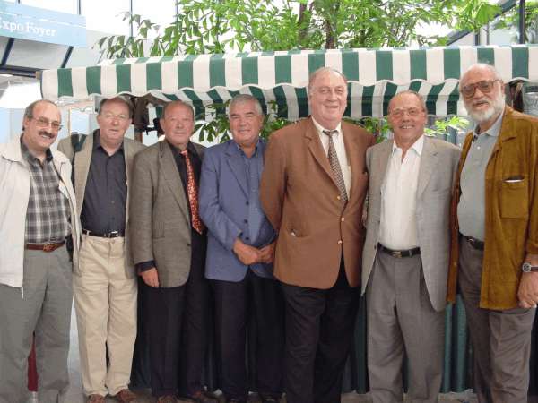 from left: Panos Gerontopoulos, Lode Lambeets, Paul Magerman, Fernard Bottleberghs, Roch Campana, José Damiani and Gianarigo Rona